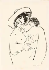 Maternità by Xavier Bueno, 1956, ink on paper, offered May 2026