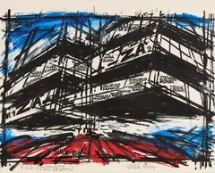 Vinicio Berti, Zà-Zà, lithograph ritoccata a mano