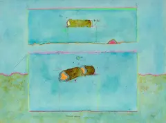 Cioccolata perduta by Luca Alinari, 1970, mixed media on compensato, offered May 2026