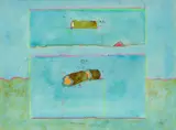 Luca Alinari, Cioccolata perduta, 1970, mixed media on compensato