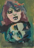 Mino Maccari, Figure, oil on tavoletta