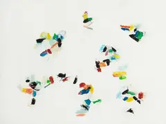 Composizione by Fernando Melani, 1978, oil on canvas applicata on compensato, offered May 2026