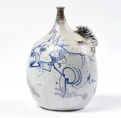 Vaso con dragone by Salvatore Cipolla, Grès policromo smaltato, offered May 2026