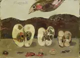 Antonio Possenti, Frutta, oil on canvas tesa on compensato