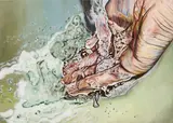 Paolo Terdich, Fonte del Carso - Mani 7 (Acqua), 2011, oil on canvas