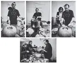 Fabrizio Garghetti, Cartella 'Daniel Spoerri. Cena delle zucche / Zurigo, Galleria Andy Jllyen 1984', 2004, Quattro stampe fotografiche