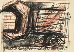 Vinicio Berti, Base ipotetica, 1975, mixed media on paper
