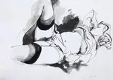 Renato Guttuso, Nudo con reggicalze