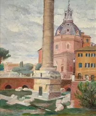 Colonna Traiana by Alberto Ziveri, oil on canvas, offered May 2026