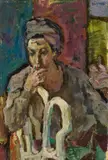 Gianni Vagnetti, Figura, 1946, oil on cardboard
