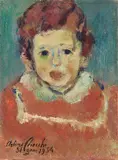 Arturo Checchi, Ritratto di bambino, 1954, oil on canvas