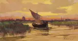 Renato Natali, Calambrone, oil on compensato