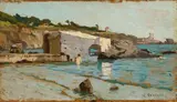 Ugo Manaresi, Marina, oil on tavoletta