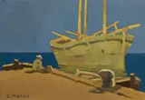 Giovanni March, Marina, oil on cardboard