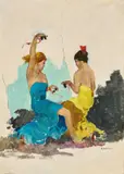 Renato Natali, Flamengo, oil on canvas board