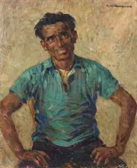 Plinio Nomellini, Pescatore, oil on canvas