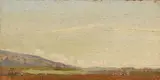 Francesco Gioli, Paesaggio, oil on tavoletta