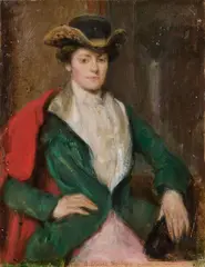 Charles Stuart Forbes, Duchesse de Choiseul, 1912, oil on canvas applicato on cardboard