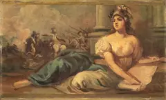 Giovanni Capranesi, Minerva, oil on canvas applicata on cardboard