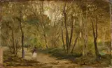 Giovanni Piancastelli, Fascinaia nel bosco, 1877, oil on panel