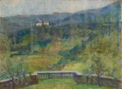 La terrazza by Angelo Torchi, oil on tavoletta, offered Apr 2026