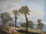 Nicola Palizzi, Paesaggio, oil on canvas