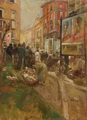 Eugenio Scorzelli, Via di Londra, oil on panel