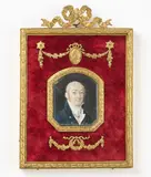 Miniatura raffigurante «Ritratto di gentiluomo con orecchino» by Giovanni Battista Gigola, Cm 6x5, offered Apr 2026