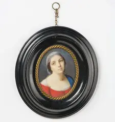 Miniatura raffigurante «Ritratto di giovane fanciulla come Maria Vergine» by Jean-Baptiste Isabey, offered Apr 2026