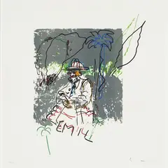 Mario Schifano, Emil, lithograph on paper