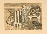 Giuseppe Viviani, Il caterattaio, 1961, lithograph a due colori