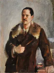 Ritratto di uomo by Alberto Caligiani, oil on canvas, offered Apr 2026