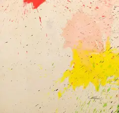 Shôzô Shimamoto, Bottle Crash in Venice, 2007, acrylic and vetro on canvas tesa on panel