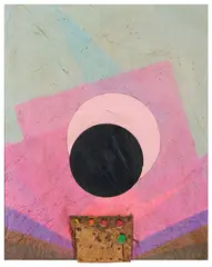Roberto Crippa, Senza titolo, 1971, collage on panel