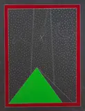 Franco Angeli, Mosaico, enamel on canvas