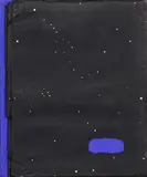 Cesare Berlingeri, Piccola notte, 1998, canvas ripiegata and mixed media
