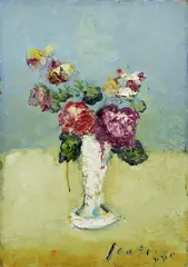 Fiori by Sergio Scatizzi, oil on faesite, offered Apr 2026