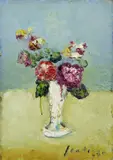 Sergio Scatizzi, Fiori, oil on faesite