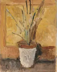 Vaso di fiori by Mario Marcucci, 1957, oil on canvas applicata on panel, offered Apr 2026