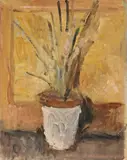Mario Marcucci, Vaso di fiori, 1957, oil on canvas applicata on panel