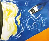 Virgilio Guidi, Occhi nello spazio, 1974, oil on canvas