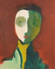 Virgilio Guidi, Figura femminile, 1950, oil on canvas board