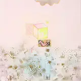 Luca Alinari, Stanza A, 1971, mixed media on card