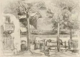 Contadini in Romania by Ludovico Tommasi, 1914, charcoal and pastel giallo on paper, offered Feb 2026
