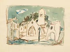 Gianni Vagnetti, Scena di teatro: La Traviata, 1954, watercolour on paper
