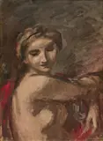 Ugo Capocchini, Figura femminile, oil on canvas