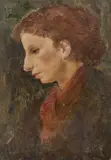Ermanno Toschi, Profilo di donna, oil on panel