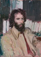 Ritratto di uomo con barba by Paulo Ghiglia, oil on canvas, offered Feb 2026