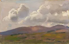 Alberto Zardo, Paesaggio, oil on panel