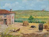 Giulio Sorbi, Aia, oil on canvas